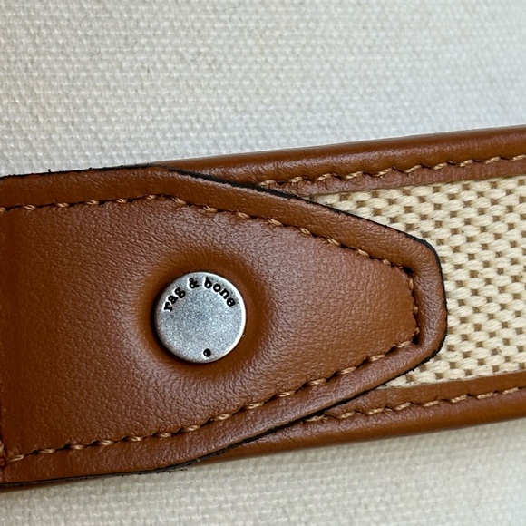 Rag & Bone Boyfriend Leather & Canvas Belt - Picture 2 of 9